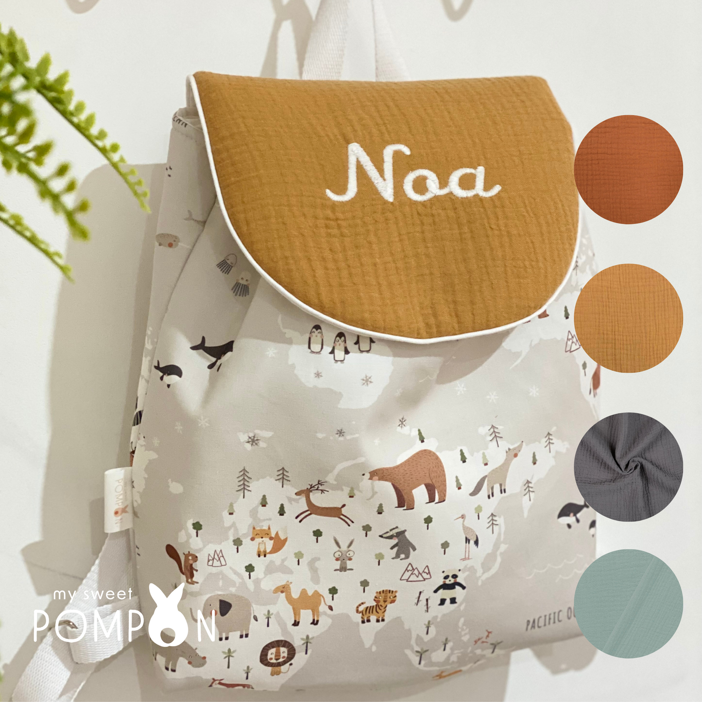 Sac à dos maternelle garçon personnalisable animaux